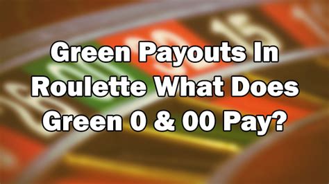 american roulette 00 payout